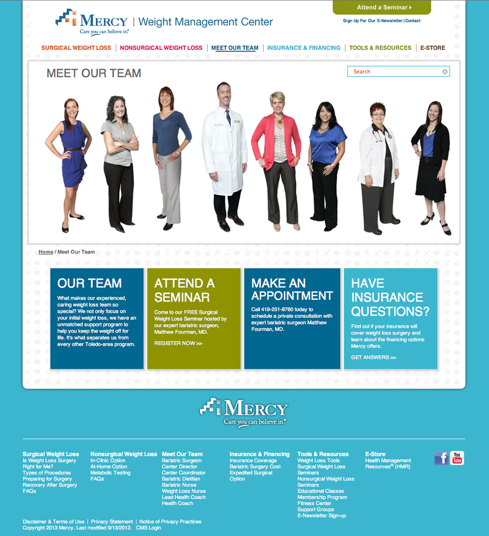 Mercy Weight Management Website | Meet the Team
