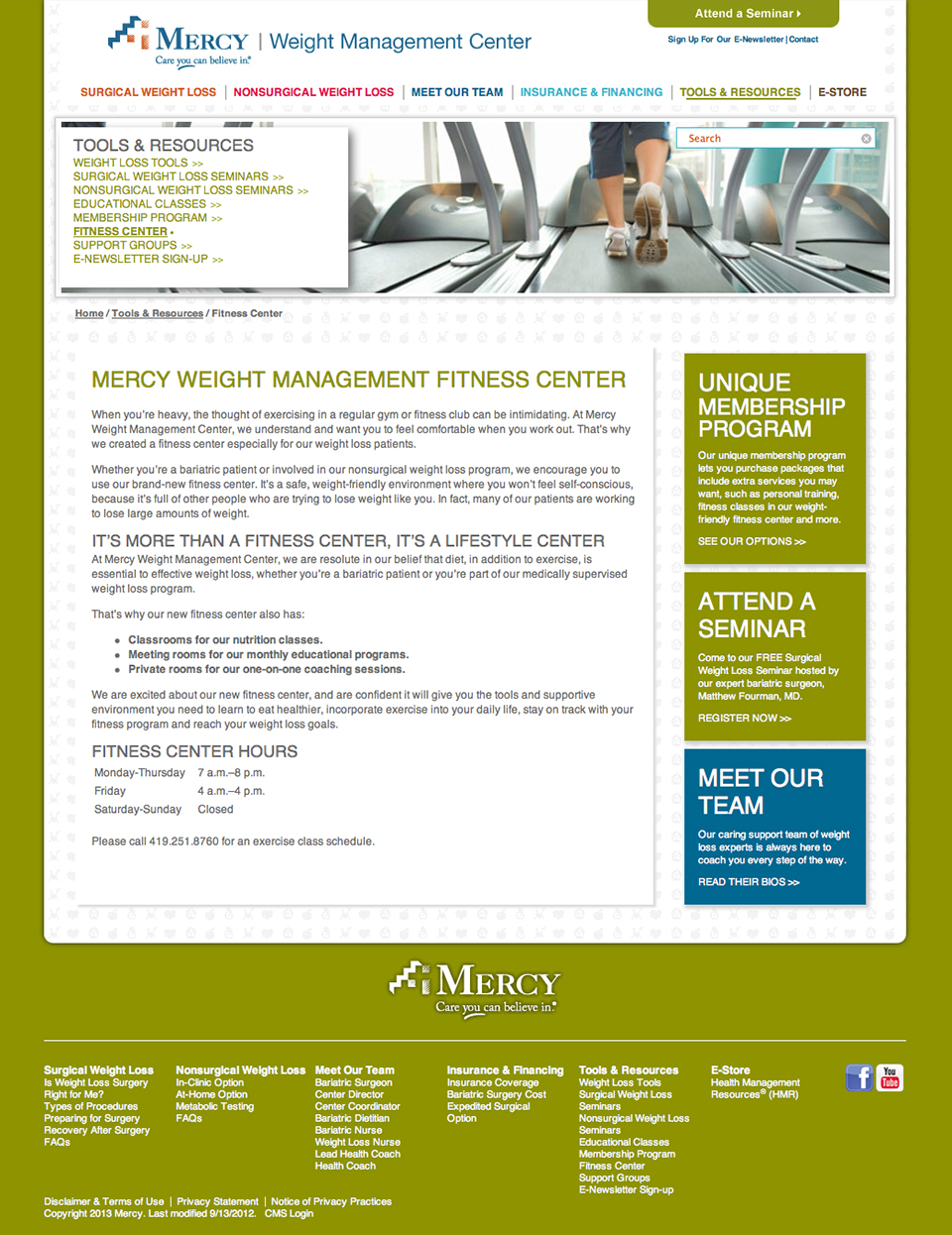 Mercy Weight Management Website | Tools & Resources