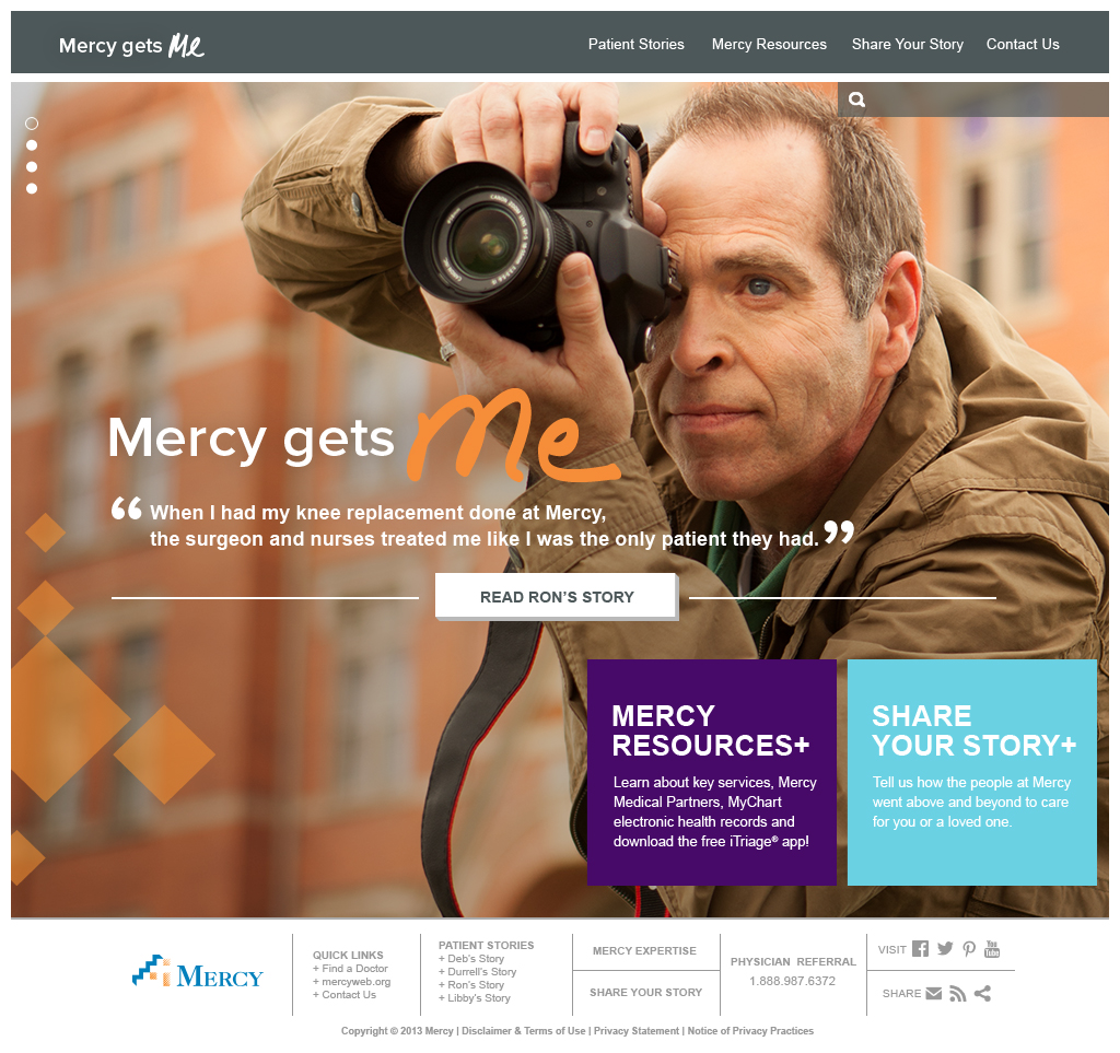 Mercy Gets Me Website | Homepage – Ron